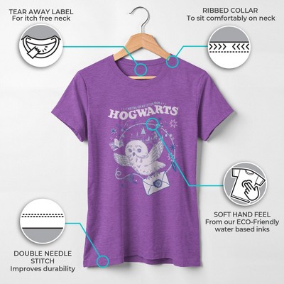 Harry Potter Girl's Harry Potter The Magic Letter T-Shirt - Purple Berry - X Large — фото 3