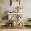 GustoWave Industrial 3-Tier Console Table with Metal Frame, Sofa Table with Storage Shelf for Entryway, Hallway, or Living Room - 2 of 4