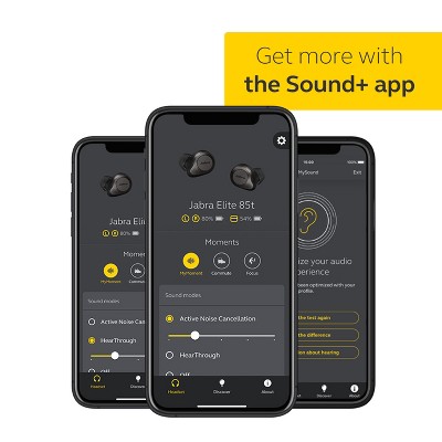 Jabra Elite 85t True Wireless Bluetooth Noise Cancelling Earbuds, Titanium Black