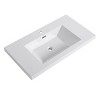 ChicFurnit Bathroom Sinks Contemporary Minimalist Elegant Design for Modern Home Bathroom Upgrade Stylish Decor, White, 35.4"*19.7"*7.3" - 3 of 4