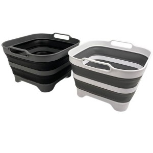 SAMMART 10L (2.64 Gallon) Collapsible Dishpan with Draining Plug - 1 of 4