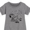 - Peanuts - Snoopy Camping Graphic Short Sleeve Fleece Dress - 2 of 4