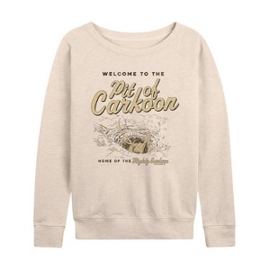 Women's - Star Wars - Welcome Pit Of Carkoon Lightweight French Terry Wide Neck Long Sleeve Shirt - 1 of 4
