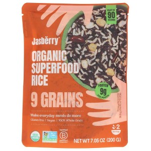 Jasberry Organic Gluten-Free Ready-to-Eat 9 Grains Superfood Rice - 7.05oz - 1 of 4