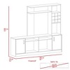 38.7" Manufactured Wood Entertainment Center with Two-Door Cabinet and Six External Shelves for Living Room and Bedroom - 4 of 4