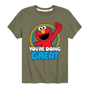 Boys' - Sesame Street - Elmo Youre Doing Great Short Sleeve Graphic T-Shirt - 1 of 4