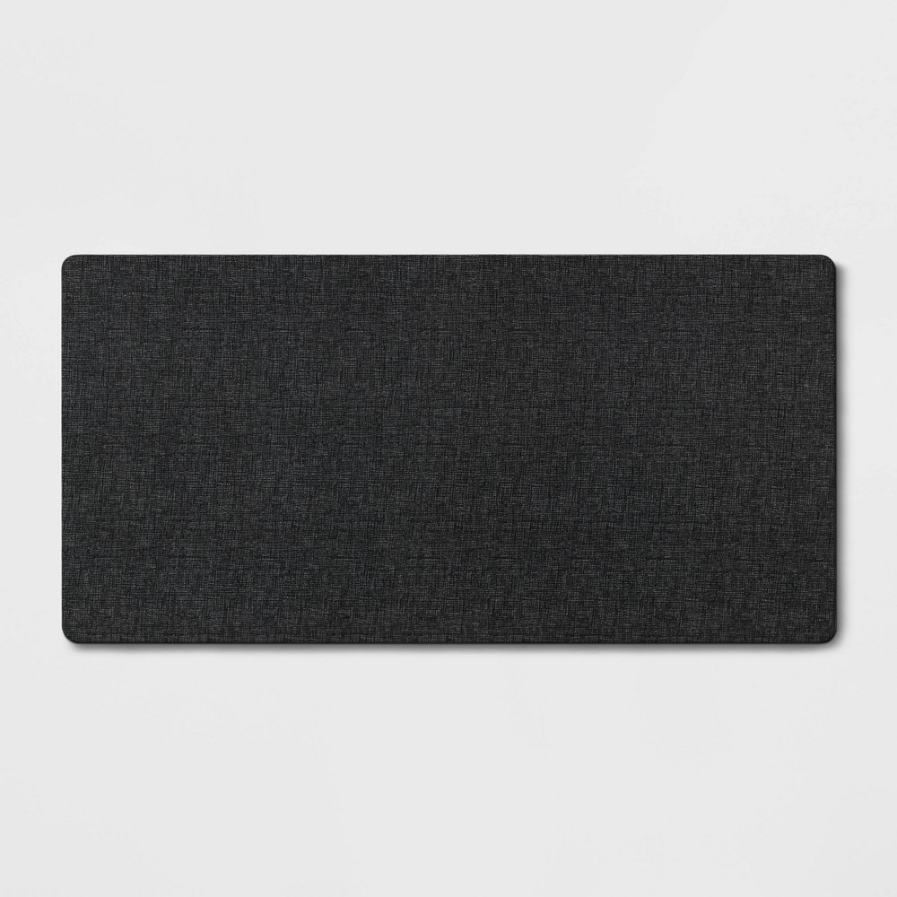 40" x 20" Neoprene Comfort Kitchen Rug Black - Threshold