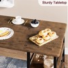 Dining Table Set for 2, Counter Height Kitchen Table and Chairs, Bar Table Set with 2 Upholstered Bar Stools - 2 of 4