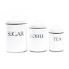 Outshine Co White Farmhouse Nesting Kitchen Canisters (Set of 3) - Sugar, Tea, Coffee Canister - 2 of 4