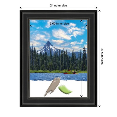 Ridge Black Classic Polystyrene Wall Picture Frame 18x24