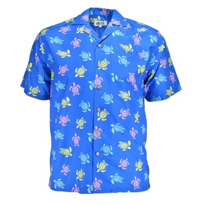 Uzzi Amphibious Gear Men's Turtle Hawaiian Luau Shirt | Royal XX Large