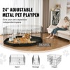VEVOR Dog Playpen, 8 Panels Foldable Metal Dog Exercise Pen with Bottom Pad, 24" H Pet Fence Puppy Crate Kennel with Ground Stakes - 3 of 4