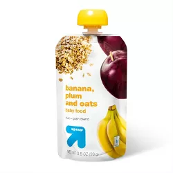 Stage 2 Banana Plum & Oats Baby Food Pouch - 3.5oz - up & up™