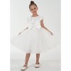 2Bunnies Girl Toddler Satin A-Line Bow Tulle Flower Girl Dress - 4 of 4