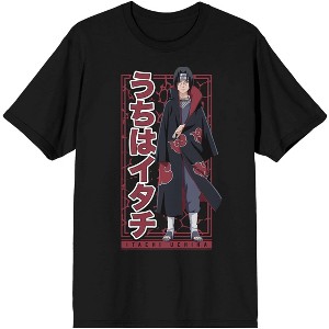 Naruto Shippuden Itachi Uchiha Men's Black T-shirt - 1 of 4