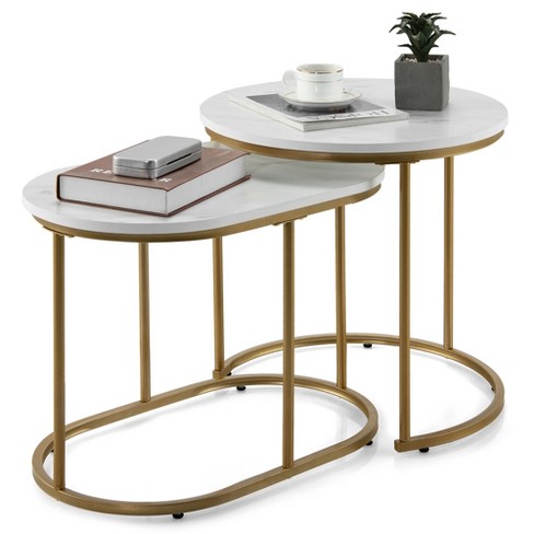 Marble coffee table discount set