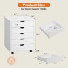 Bestier Black Storage Cabinet 5 Drawers 15.7 inch. Dressers with Wheels Mobile Organizer Drawers for Office, Bedroom, Home - 2 of 4