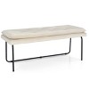 Nano 48" Upholstered Modern Double Layered Cushion Bedroom Bench - Maison Boucle - 2 of 4