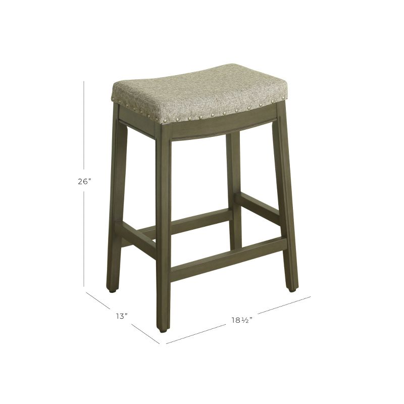 26" Blake Backless Counter Height Barstool with Nailheads - HomePop, 2 of 4