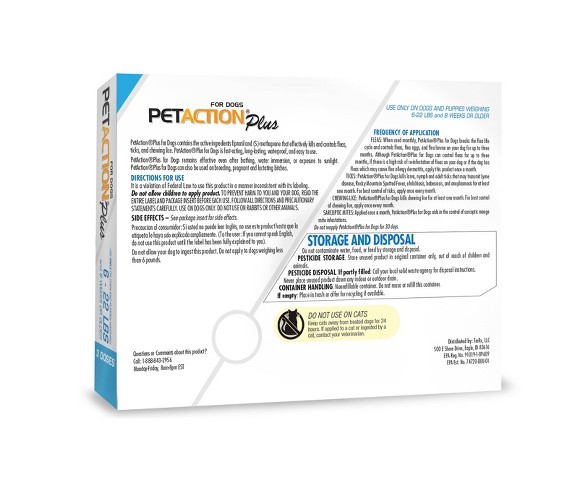 PetAction Plus Dog Insect Treatment - 5-22lbs