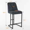 NicBex 25.2"Modern Minimalist Bar Stool Counter Height with Back Tufted,Upholstered Counter Stools for Kitchen Island&Dining Room - 4 of 4