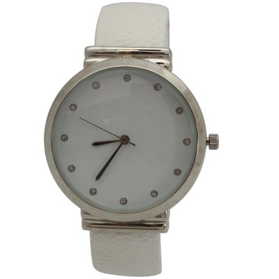 White Simply Large Face Bangle Watch : Target