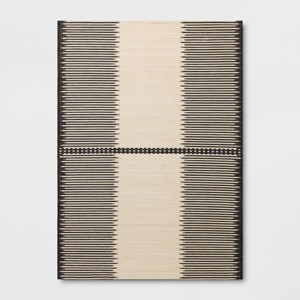 Neutral Lines Outdoor Area Rug Beige/Black - Threshold™ - 1 of 4