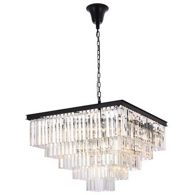 Elegant Lighting Sydney 21 - Light Chandelier in  Matte Black