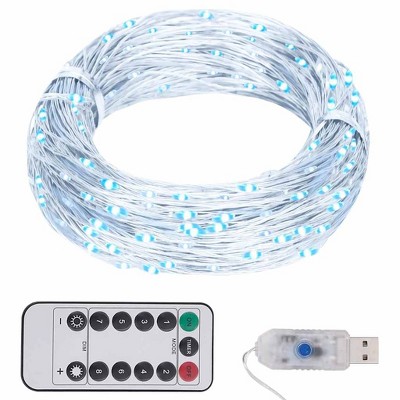 Aghana Digitals 15m Cool White Copper LED String Lights with 8 Modes, Remote Control & USB Power