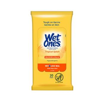 Wet Ones Antibacterial Hand Wipes Travel Pack - Tropical Splash - 20ct