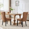 CENGHU Modern Upholstered Dining Chairs Set of 2, High-end Tufted Solid Wood Kitchen Side Chairs with Wood Legs Nailhead Trim - 4 of 4