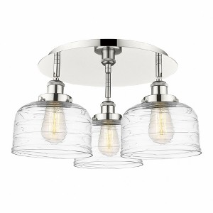 Bell - 3 Light Flush Mount In Art Deco Style-9.25 Inches Tall and 19.75 Inches Wide - 1 of 1