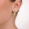 GILDED  1/2 cttw Lab Diamond 14KT Gold Plated Sterling Silver Hoop Earrings, Hinged Diamond Hoops for Women – Elegant Gold Hoops Jewelry - 4 of 4