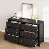 3/6/7 Drawer Dresser Chest, MDF Wood Storage Cabinet, White/Black - 2 of 4
