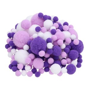 Unique Bargains Creative Handicraft Decoration Home Art Supplies Pom Poms 130 Pcs - 1 of 4
