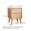 Cassio Pure Solid Wood Nightstand with 2 Drawers,Rattan Woven Bedside Table Cabinet for Bedroom, Living Room, Indoor Furniture - The Pop Home - 4 of 4