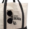 California State University, Long Beach Primary Logo Canvas Tote Bag With External Pocket, Reusable Shoulder Bag for Shopping, School, Beach - 2 of 4