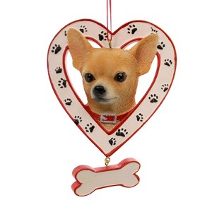 Kurt S. Adler 4.5 Inch Dog In Heart W/ Bone Canine Best Friend Tree Ornaments - 1 of 2
