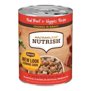 Rachael Ray Nutrish Chunks in Gravy Beef & Vegetable Wet Dog Food - 13oz - 1 of 4