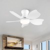 YUHAO 48 in. Indoor Modern Contemporary Plywood Blades Reversible DC Motor Low Profile Ceiling Fan with Light and Remote Control - 2 of 4