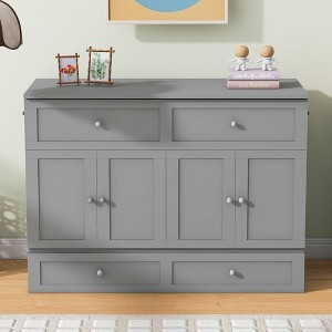 Full Size Murphy Bed with Large Drawers - 1 of 4