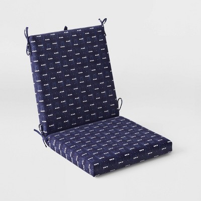 Kensington Garden 24x22 Multi-stripe Outdoor High Back Chair Cushion  Sapphire : Target