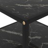 vidaXL Black Coffee Table - 23.6"x23.6"x13.8" - Tempered Glass and Powder-Coated Steel - Square Shape - Modern Design - 2-Layer Storage - 4 of 4