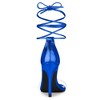 Allegra K Women's Opened Toe Clear Strap Stiletto Heel Lace Up Sandals - 4 of 4