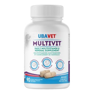 UBAVET MULTIVIT Daily Vitamin and Mineral Tablet for Dogs – Comprehensive Nutritional Support – (90 ct) - 1 of 3