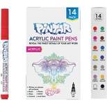 PINTAR Premium Acrylic Paint Pens - Fine Tip Pens For Rock Painting, Wood, Paper, Fabric & Porcelain, Craft Supplies, DIY Project (14 colors)