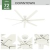 Hunter Fan 72" Downtown Damp Rated Ceiling Fan and Wall Control Matte White - 4 of 4