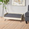 Mewoofun Acacia Wood Pet Bed,Dog Bed Fabric Plush Tufted Cushion and Minimalist Hairpin Legs Fit Small Dogs - 4 of 4