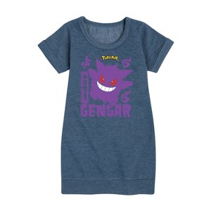 - Pokémon - Gengar Graphic Short Sleeve Fleece Dress - 1 of 4