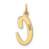 Black Bow Jewelry 14k Yellow Gold Madison Collection LG Classic Script Initial C Pendant - 3 of 4
